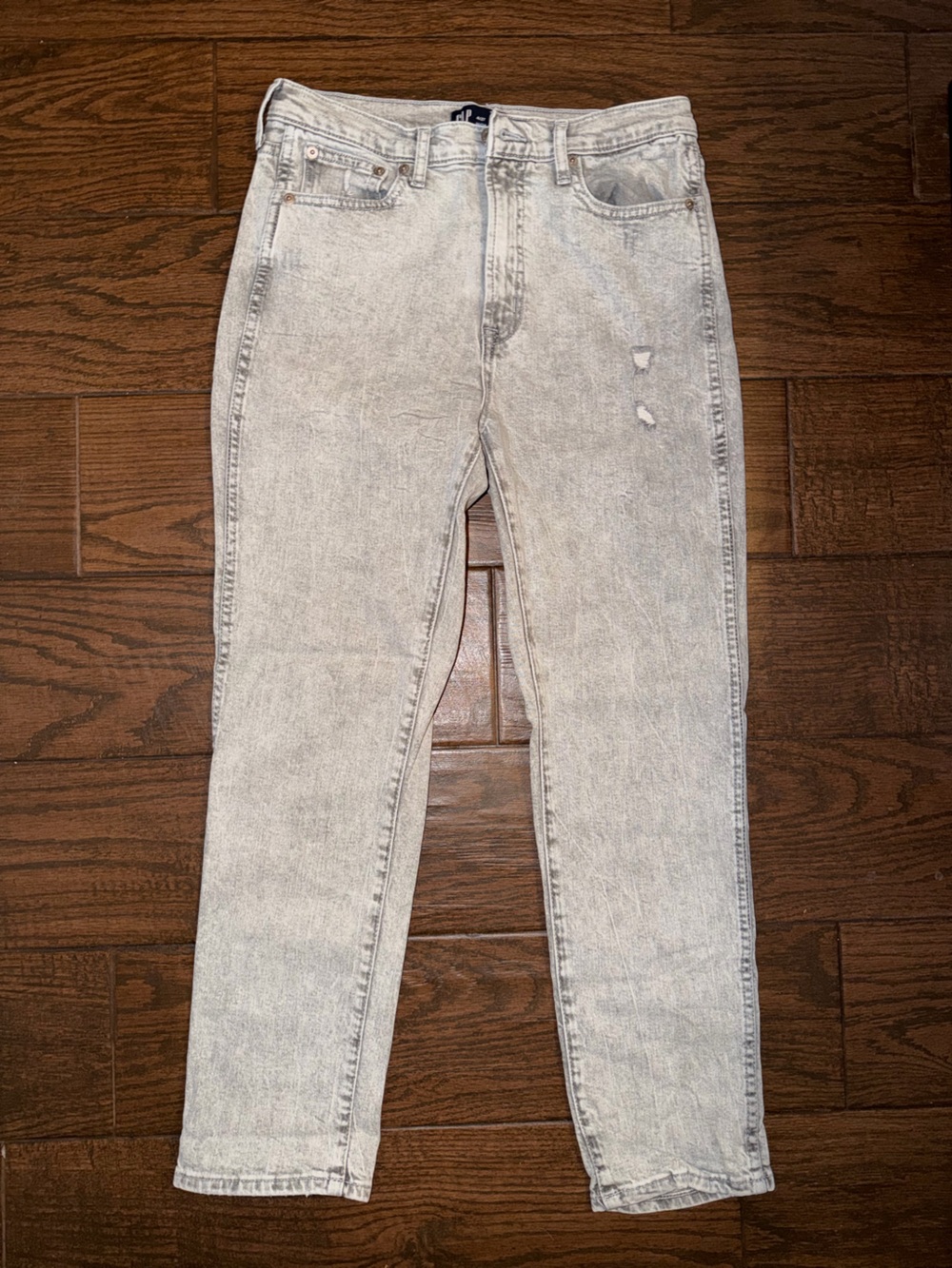 GAP Light Gray High-Rise Vintage Slim Jeans